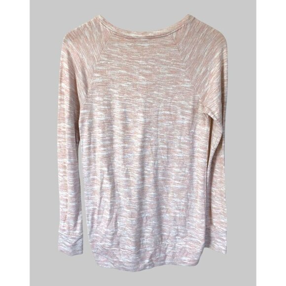 Juicy Couture Heathered Pink Sweater Top Womens M Twist Front Long Sleeve y2k - Picture 2 of 6